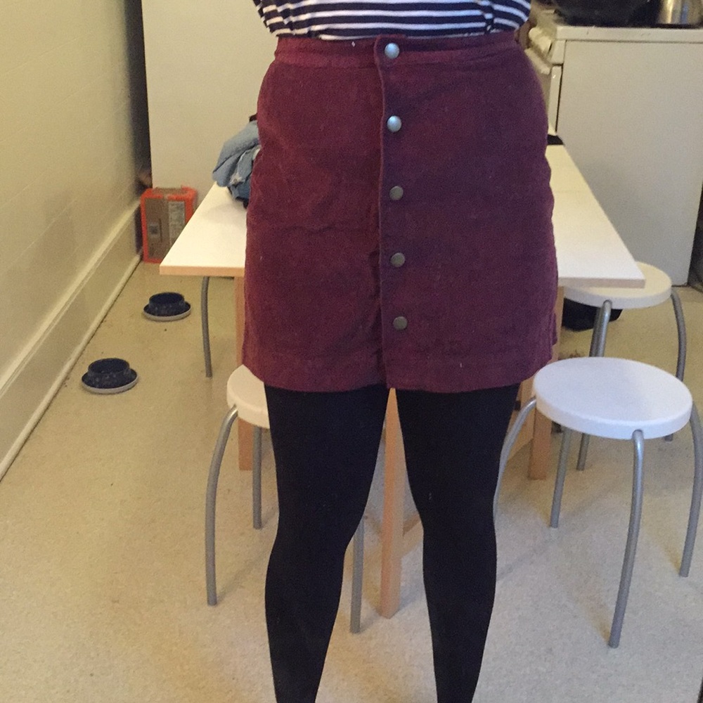 Corduroy mini skirt